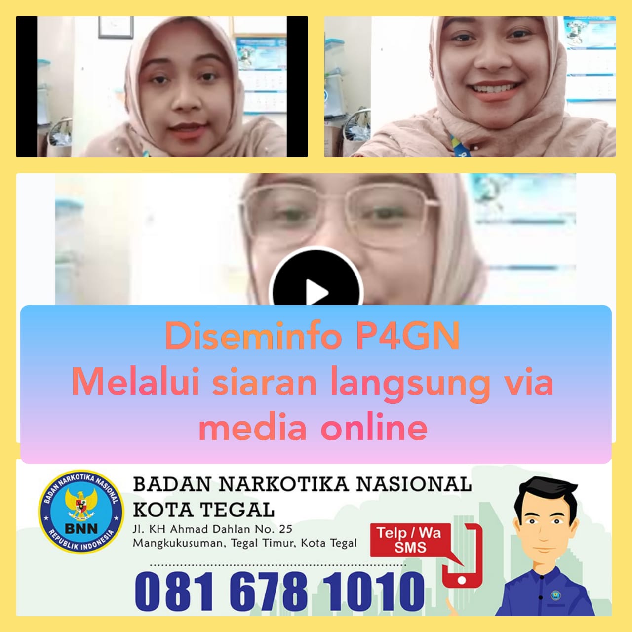 Diseminasi Informasi P4GN melalui media siaran langsung via media online Diseminasi Informasi P4GN melalui media siaran langsung via media online