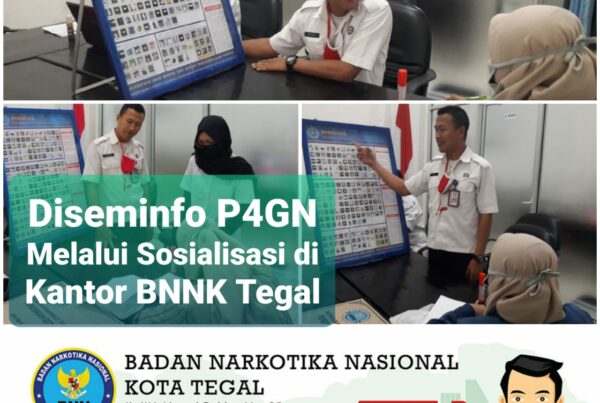 Diseminasi Informasi P4GN kepada pengunjung BNNK Tegal