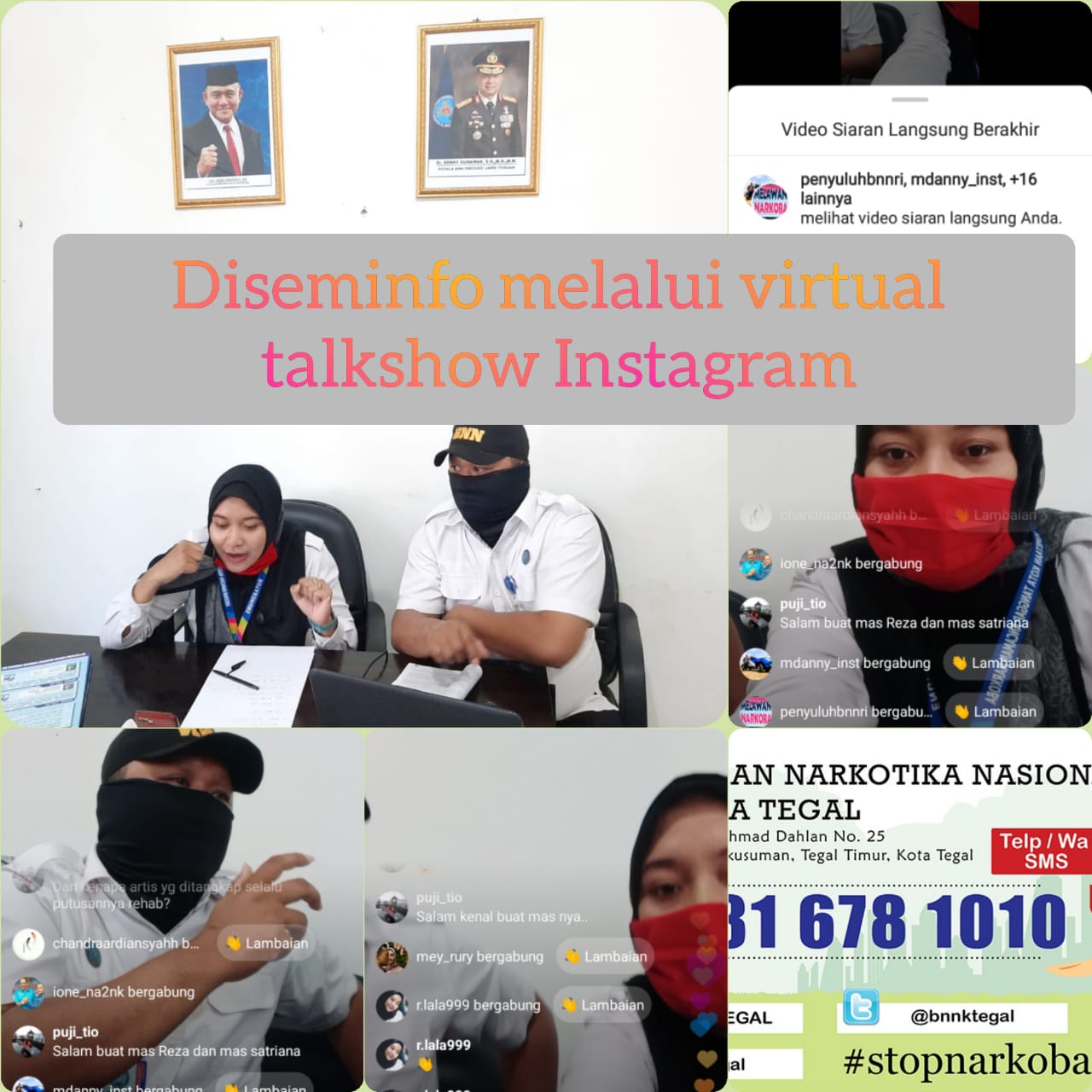 Kegiatan Diseminasi Informasi P4GN melalui talkshow Virtual Live via media sosial Instagram/ IG TV Kegiatan Diseminasi Informasi P4GN melalui talkshow Virtual Live via media sosial Instagram/ IG TV