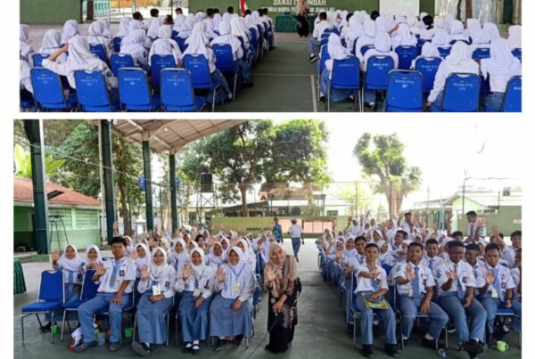 Diseminasi Informasi P4GN di melalui sosialisasi bahaya Narkoba kepada Peserta LDKS SMKN 1 Tegal
