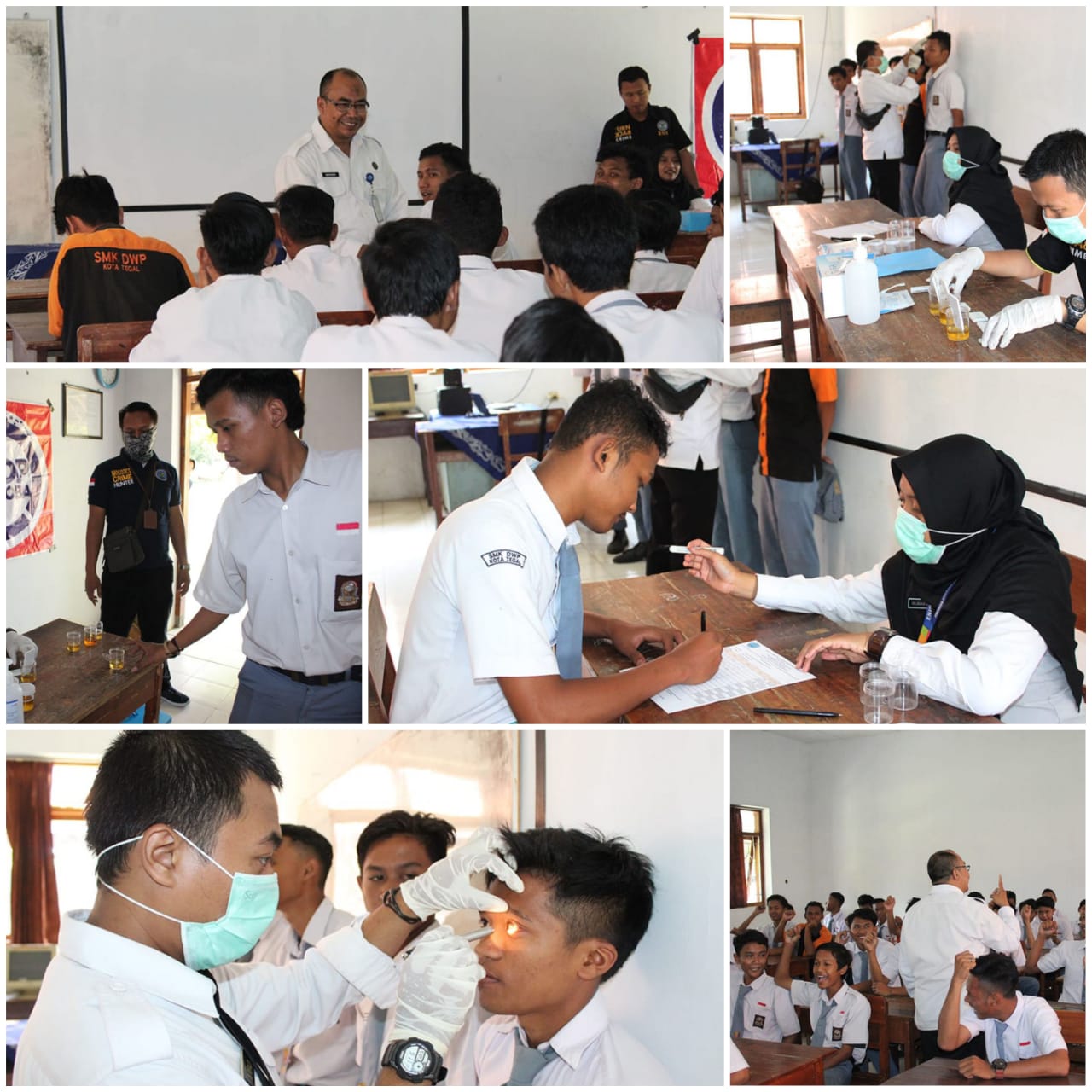 Tes urin di Lingkungan Pendidikan (SMK Dharma Wirawan Putera) Tes urin di Lingkungan Pendidikan (SMK Dharma Wirawan Putera)