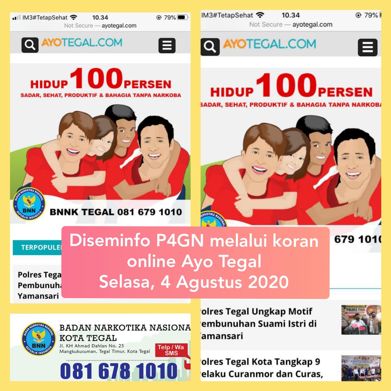 Diseminfo P4GN melalui Media online Koran Ayo Tegal Diseminfo P4GN melalui Media online Koran Ayo Tegal