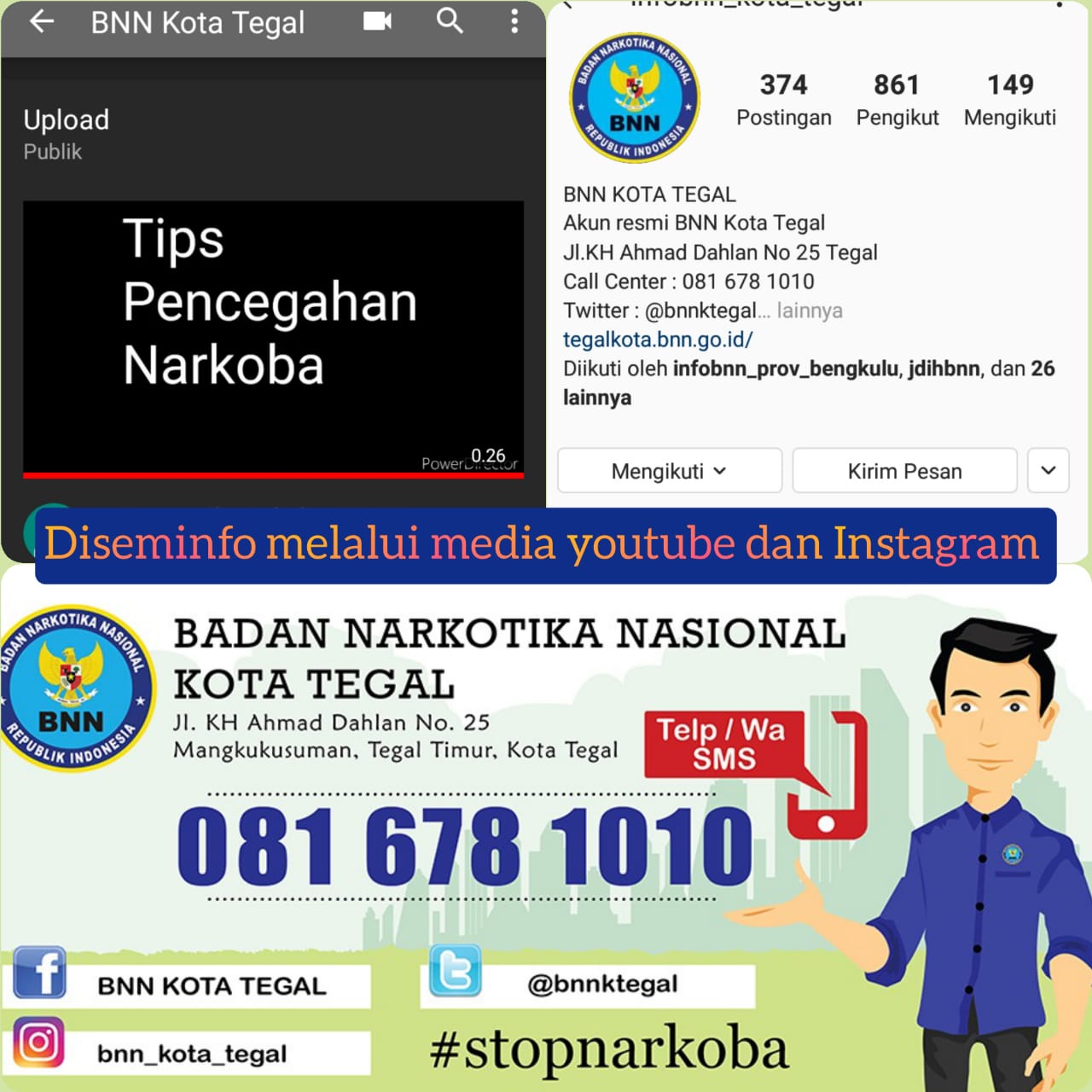 Melaporkan Kegiatan Diseminasi Informasi P4GN melalui content video di Instagram dan You tube Melaporkan Kegiatan Diseminasi Informasi P4GN melalui content video di Instagram dan You tube