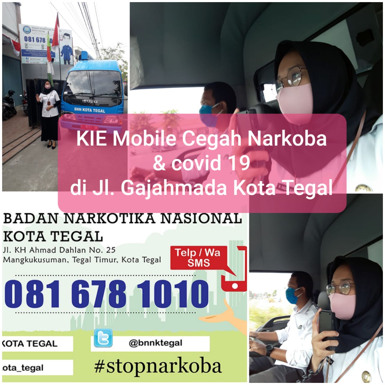 KIE P4GN dan Pencegahan penyebaran Virus Corona secara Mobile di Jl. Gajah mada Kota Tegal KIE P4GN dan Pencegahan penyebaran Virus Corona secara Mobile di Jl. Gajah mada Kota Tegal