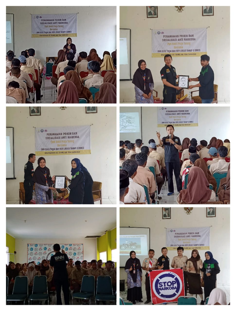 Diseminasi Informasi P4GN melalui Sosialisasi bahaya Narkoba Kepada Pelajar SMK Bakti Praja Talang, Kabupaten Tegal Diseminasi Informasi P4GN melalui Sosialisasi bahaya Narkoba Kepada Pelajar SMK Bakti Praja Talang, Kabupaten Tegal