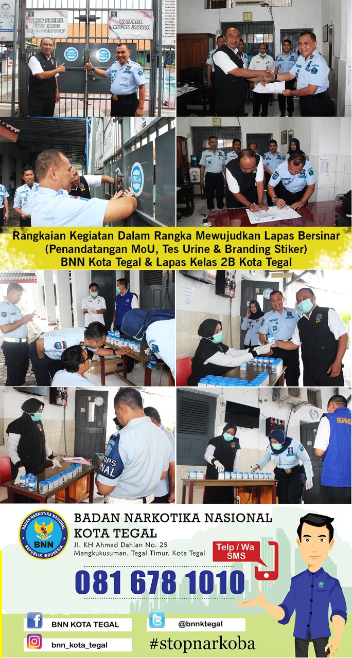 Rangkaian kegiatan dalam rangka mewujudkan Lapas Bersinar (Bersih Narkoba) Kota Tegal Rangkaian kegiatan dalam rangka mewujudkan Lapas Bersinar (Bersih Narkoba) Kota Tegal