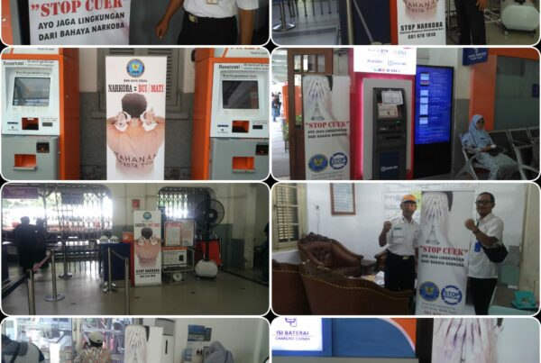 Diseminasi Informasi P4GN melalui branding pada sarana publik di Stasiun Kereta Api Kota Tegal