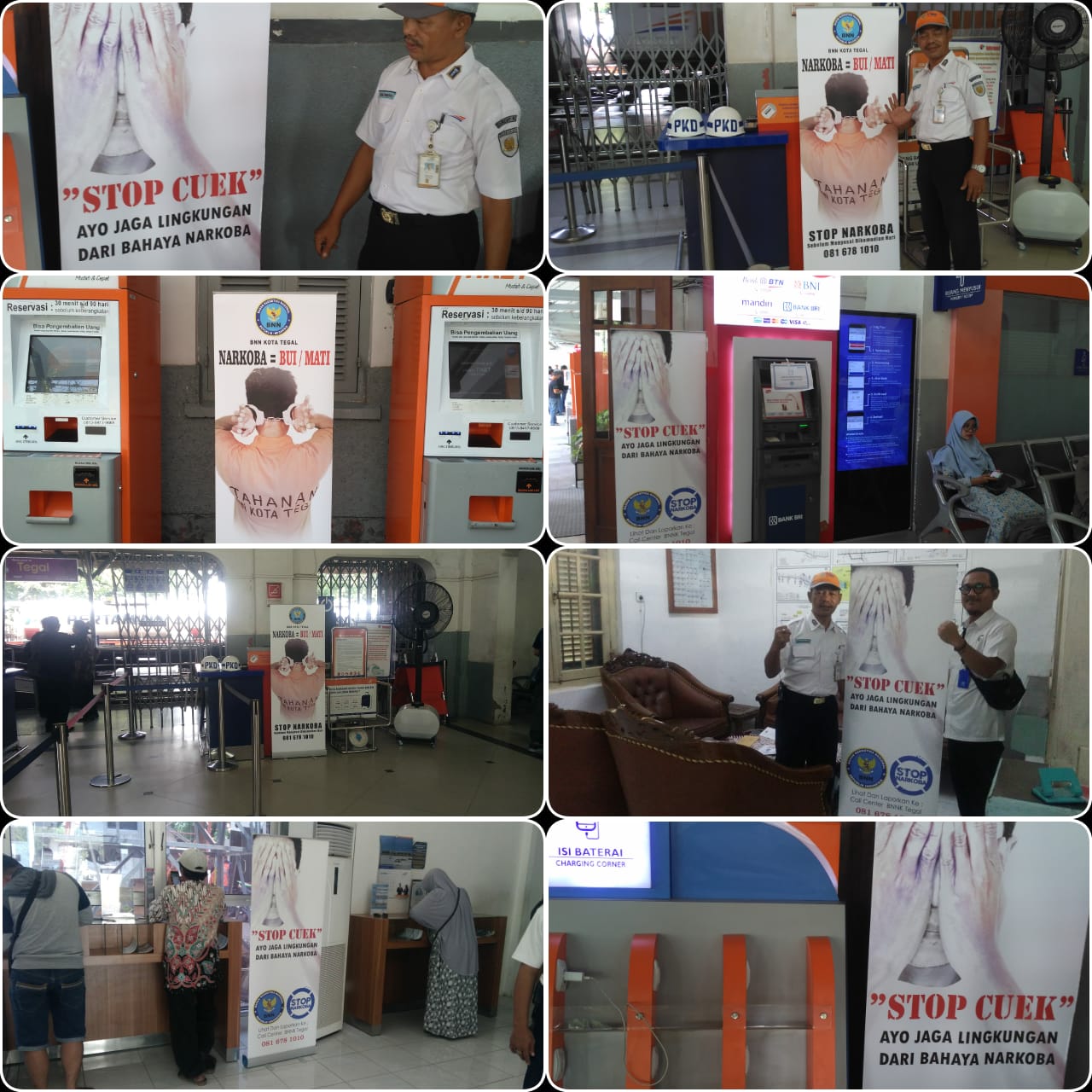 Diseminasi Informasi P4GN melalui branding pada sarana publik di Stasiun Kereta Api Kota Tegal Diseminasi Informasi P4GN melalui branding pada sarana publik di Stasiun Kereta Api Kota Tegal
