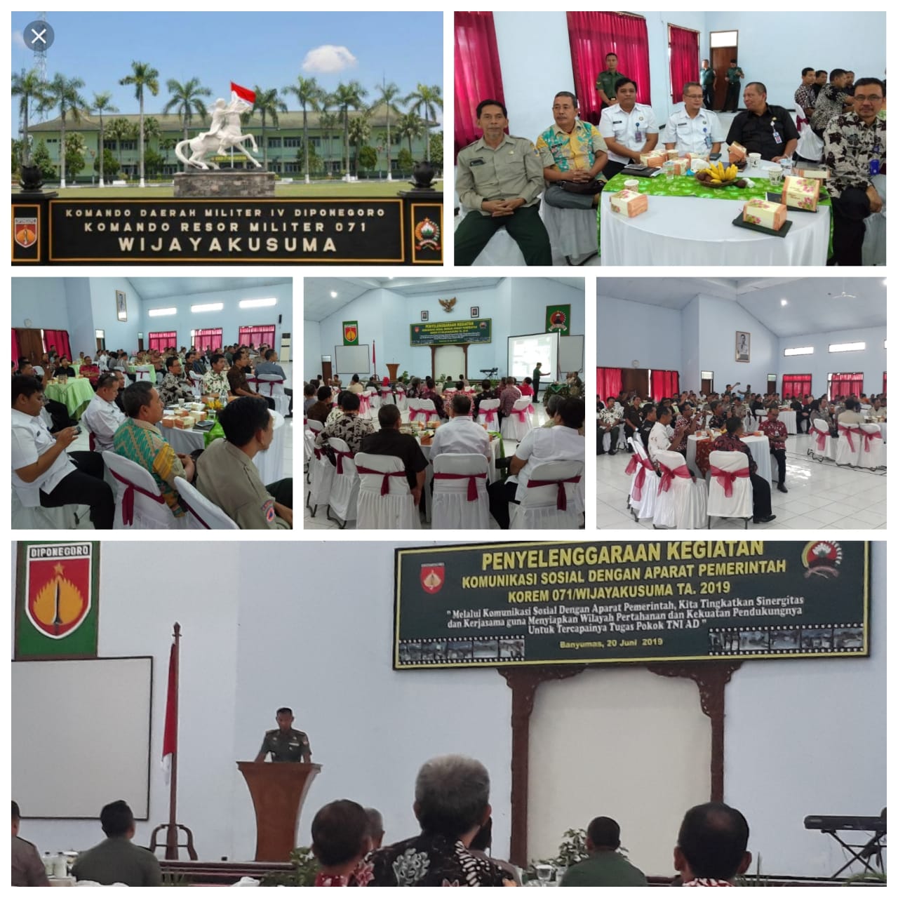 Komunikasi Sosial Dengan Aparat Pemerintah - Korem 071/Wijayakusuma T.A. 2019 Komunikasi Sosial Dengan Aparat Pemerintah - Korem 071/Wijayakusuma T.A. 2019