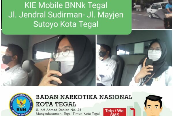 KIE P4GN dan Pencegahan penyebaran Virus Corona secara Mobile di Jl. Jendral Sudirman -Jl. Mayjen Sutoyo Kota Tegal