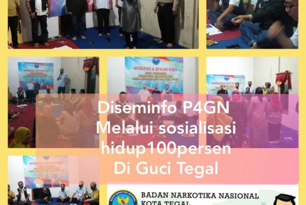 Diseminasi Informasi melalui sosialisasi hidup 100persen di Guci Tegal