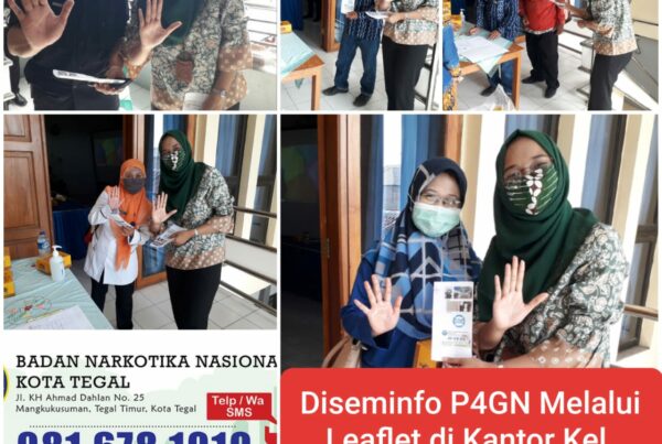 Penyampaian Informasi P4GN melalui pembagian leaflet di Kel. Mangkukusuman Tegal Penyampaian Informasi P4GN melalui pembagian leaflet di Kel. Mangkukusuman Tegal