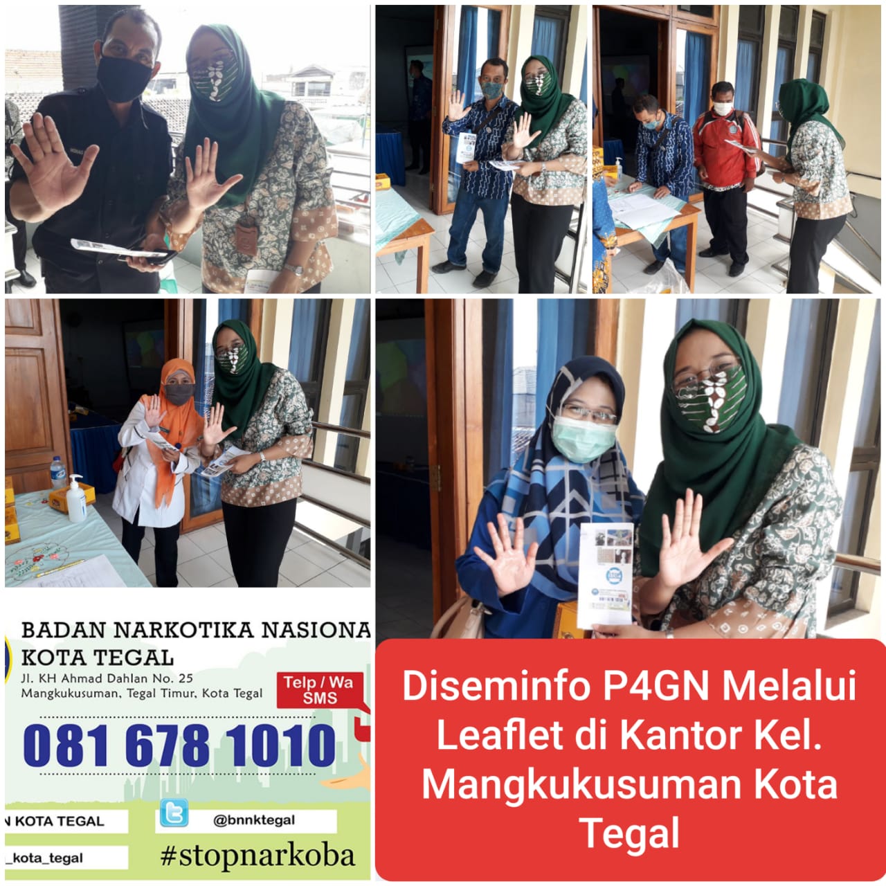 Penyampaian Informasi P4GN melalui pembagian leaflet di Kel. Mangkukusuman Tegal Penyampaian Informasi P4GN melalui pembagian leaflet di Kel. Mangkukusuman Tegal