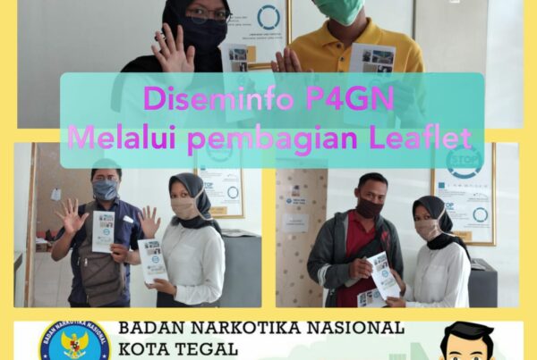 Penyampaian Informasi P4GN melalui pembagian leaflet