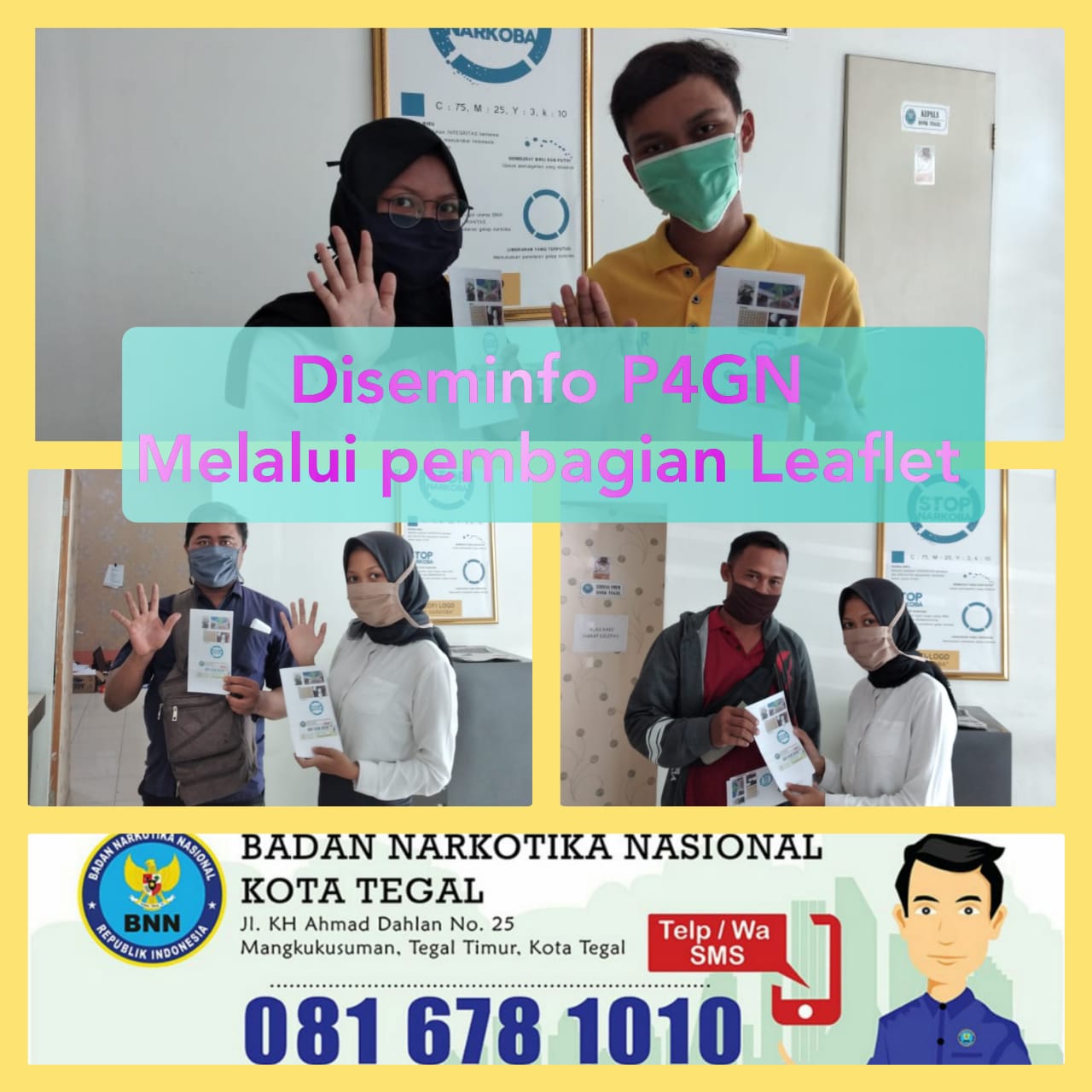 Penyampaian Informasi P4GN melalui pembagian leaflet Penyampaian Informasi P4GN melalui pembagian leaflet