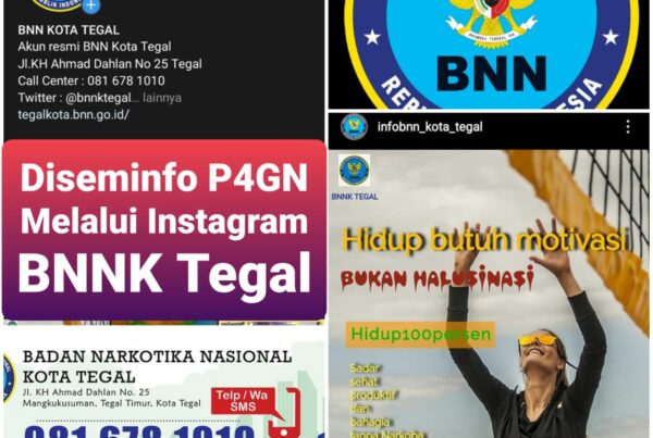 Penyampaian Informasi P4GN melalui Instagram BNNK Tegal