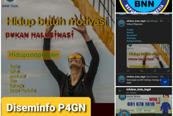 Penyampaian Informasi P4GN melalui Twitter BNNK Tegal