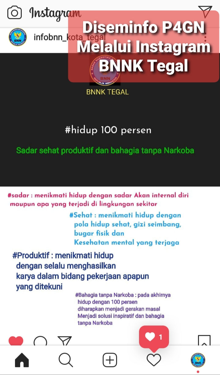 Penyampaian Informasi P4GN melalui Infobnn_kota_tegal BNNK Tegal. Penyampaian Informasi P4GN melalui Infobnn_kota_tegal BNNK Tegal.