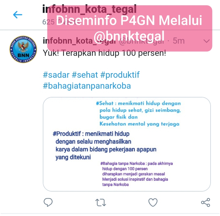 Penyampaian Informasi P4GN melalui Infobnn_kota_tegal BNNK Tegal. Penyampaian Informasi P4GN melalui Infobnn_kota_tegal BNNK Tegal.