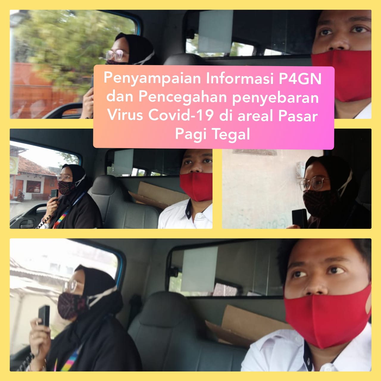 Penyampaian Informasi P4GN serta Pencegahan Penyebaran Virus Covid-19 di Areal pasar Pagi Kota Tegal Penyampaian Informasi P4GN serta Pencegahan Penyebaran Virus Covid-19 di Areal pasar Pagi Kota Tegal