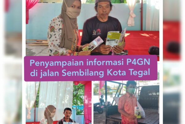 Penyampaian Informasi P4GN melalui pembagian leaflet kepada masyarakat di Jl. Sembilang Kota Tegal Penyampaian Informasi P4GN melalui pembagian leaflet kepada masyarakat di Jl. Sembilang Kota Tegal