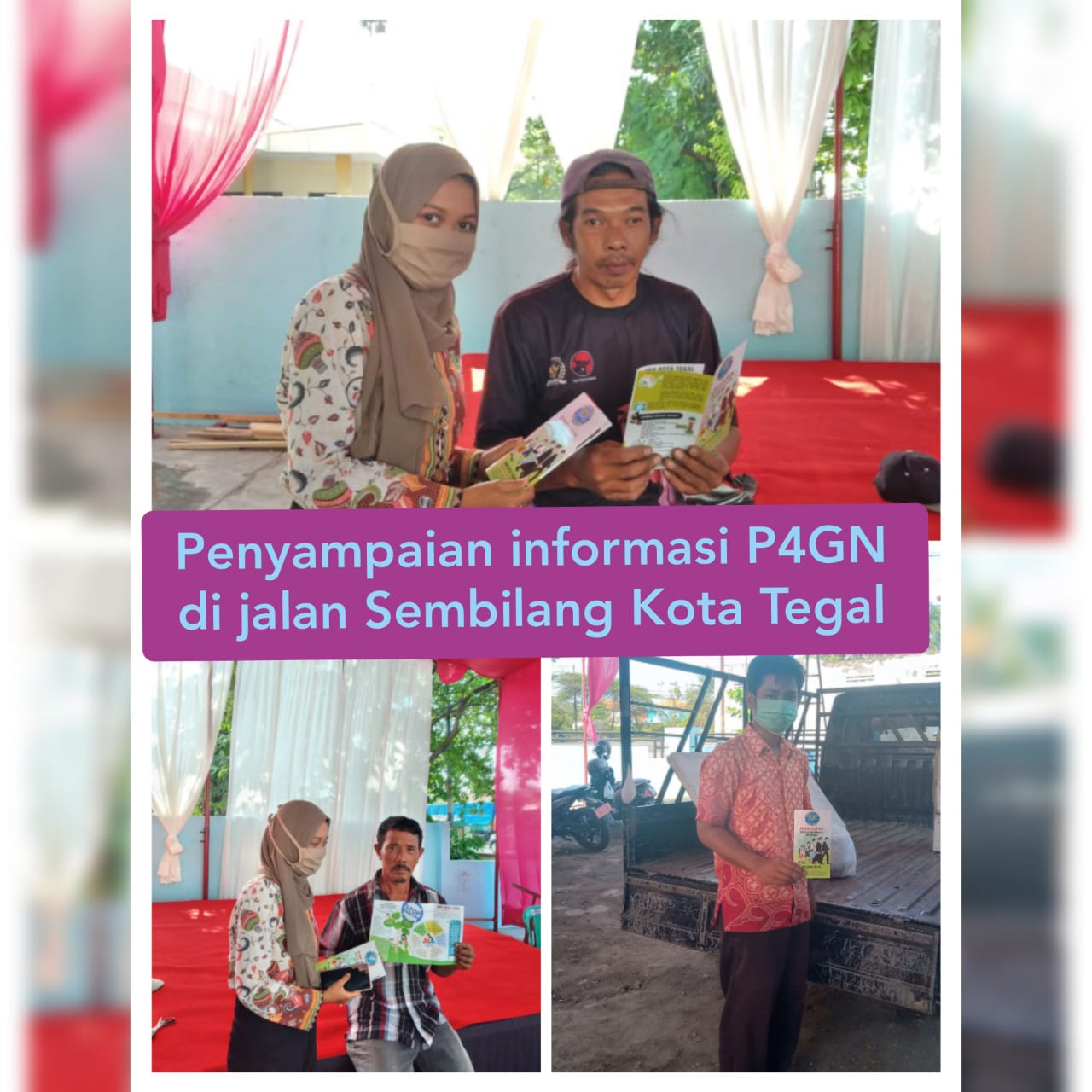 Penyampaian Informasi P4GN melalui pembagian leaflet kepada masyarakat di Jl. Sembilang Kota Tegal Penyampaian Informasi P4GN melalui pembagian leaflet kepada masyarakat di Jl. Sembilang Kota Tegal