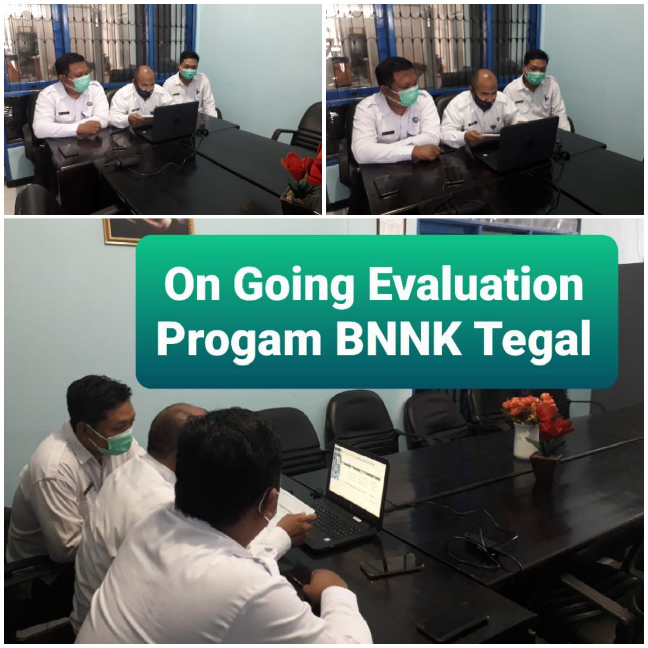 Pelaksanaan On going evaluation BNNK Tegal secara virtual Pelaksanaan On going evaluation BNNK Tegal secara virtual