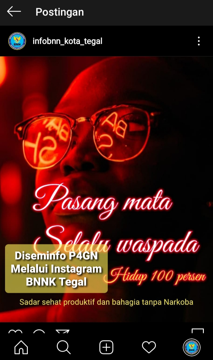 Penyampaian Informasi melalui Instagram BNNK Tegal Penyampaian Informasi melalui Instagram BNNK Tegal