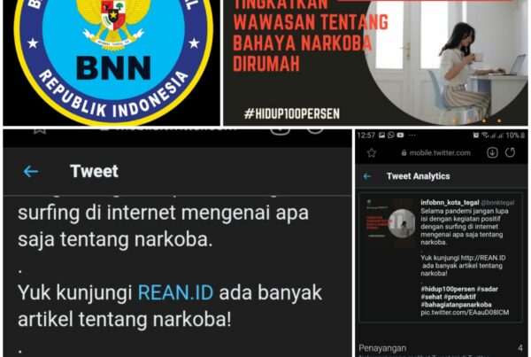 Diseminasi Informasi P4GN melalui Twitter BNNK Tegal