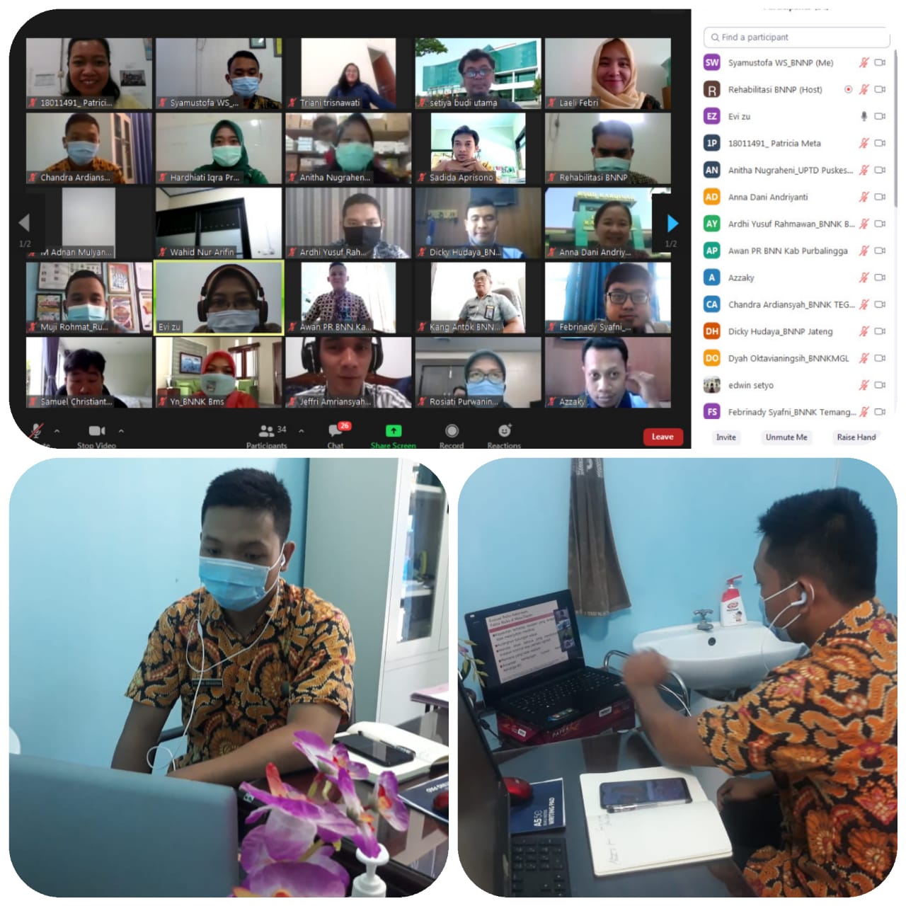 Peningkatan Kemampuan Petugas Rehabilitasi "Pelatihan Jarak Jauh Kurikulum 7 tentang Pelatihan Manajemen Krisis (secara virtual) Peningkatan Kemampuan Petugas Rehabilitasi "Pelatihan Jarak Jauh Kurikulum 7 tentang Pelatihan Manajemen Krisis (secara virtual)