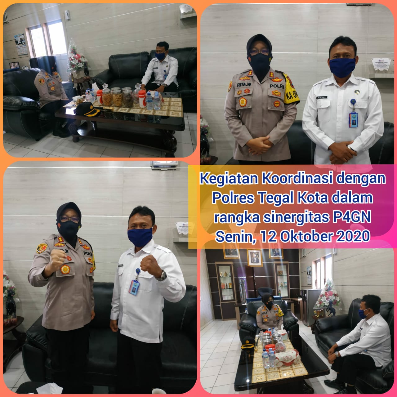 Koordinasi dengan Polres Tegal Kota dalam rangka sinergitas P4GN Koordinasi dengan Polres Tegal Kota dalam rangka sinergitas P4GN