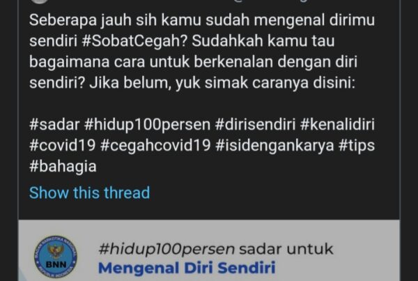 Diseminasi Informasi melalui twiter retweet form @bnncegah