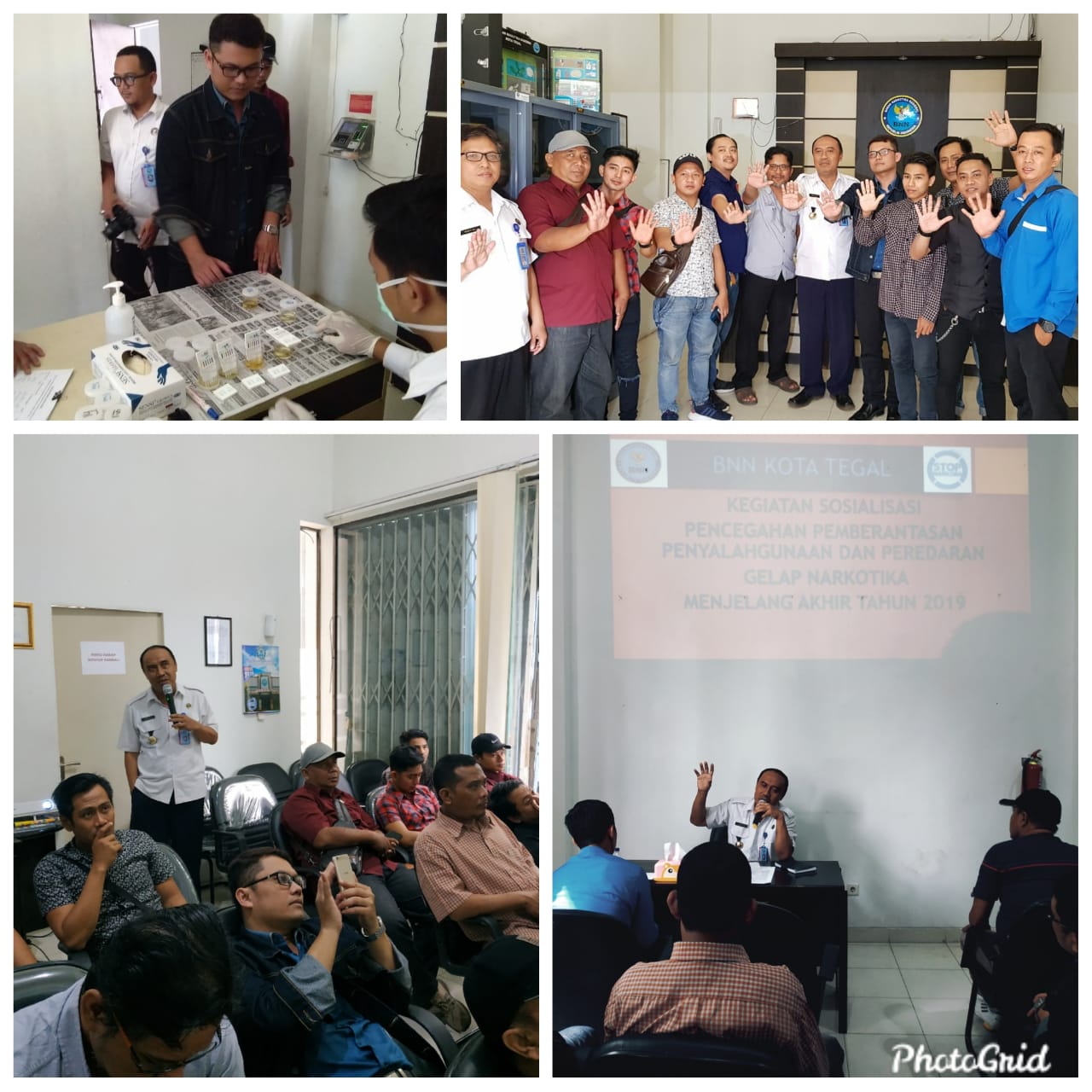 Sosialisasi P4GN dan Test Urine kepada Manager Karaoke dan Pemilik Rumah Kost Menjelang Akhir Tahun 2019