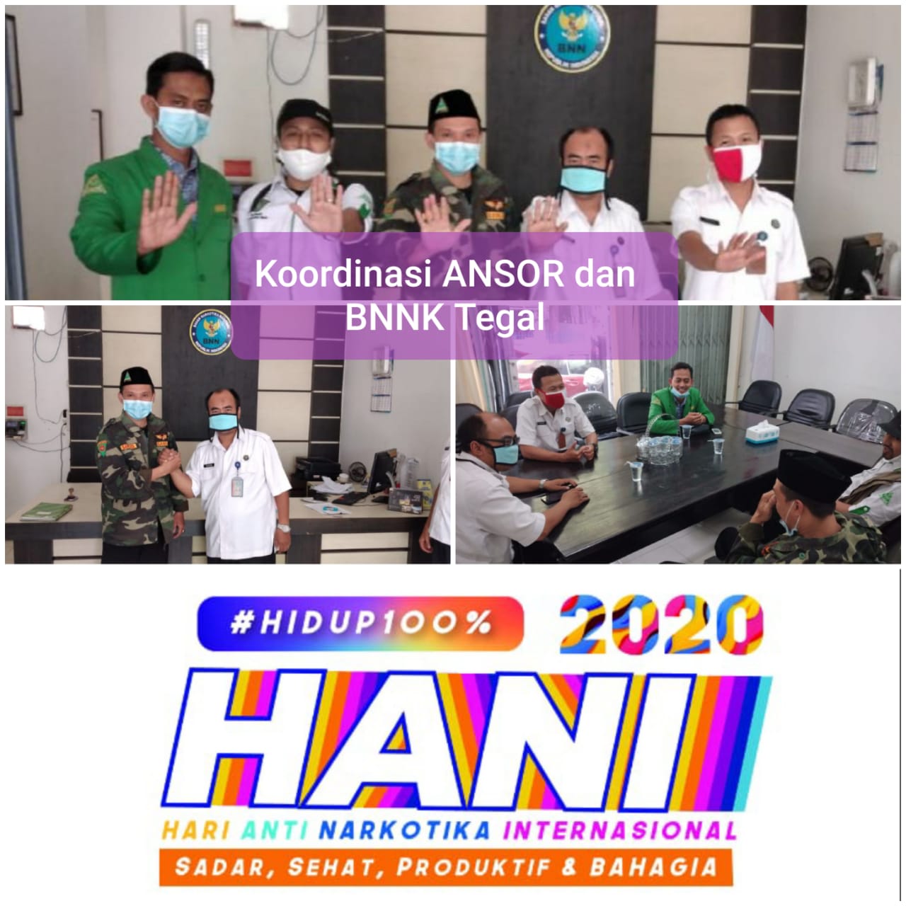 Koordinasi Ketua Anshor dengan BNNK Tegal sebagai bentuk partisipasi Pemuda Anshor dalam P4GN di Kota Tegal Koordinasi Ketua Anshor dengan BNNK Tegal sebagai bentuk partisipasi Pemuda Anshor dalam P4GN di Kota Tegal