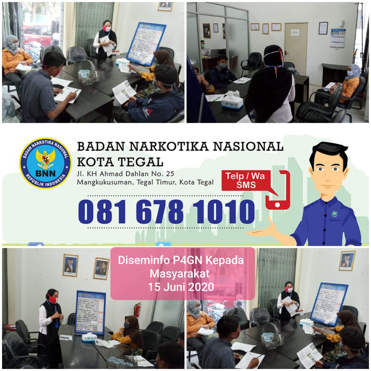 Diseminasi Informasi P4GN Kepada Masyarakat di Kantor BNNK Tegal Diseminasi Informasi P4GN Kepada Masyarakat di Kantor BNNK Tegal