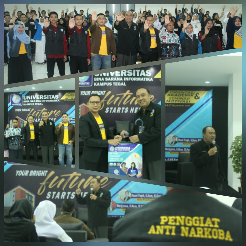 Diseminasi Informasi P4GN Kepada Mahasiswa baru Universitas Bina Sarana Informatika Kota Tegal Diseminasi Informasi P4GN Kepada Mahasiswa baru Universitas Bina Sarana Informatika Kota Tegal