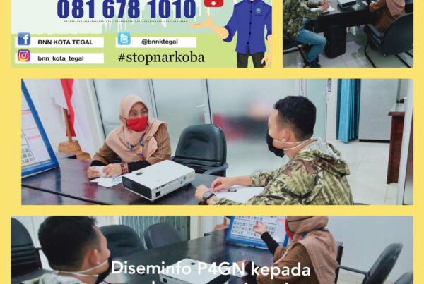 Diseminasi Informasi P4GN kepada pengunjung BNNK Tegal