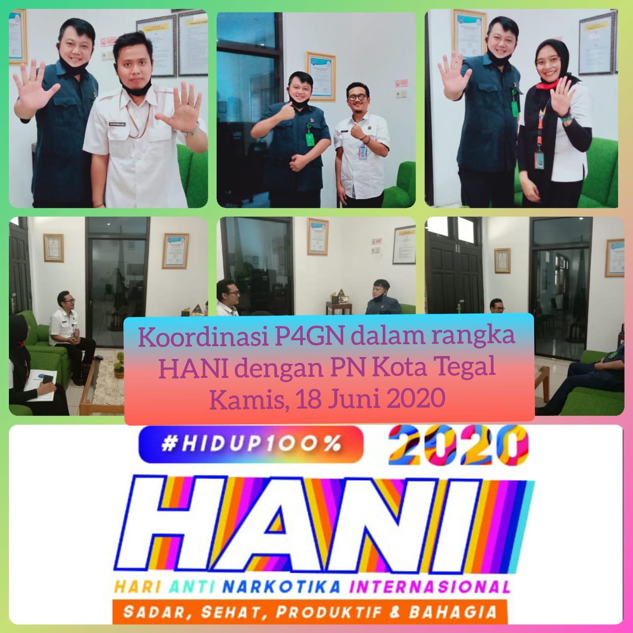 Koordinasi dalam rangka Persiapan HANI 2020 dengan Pengadilan Negeri Kota Tegal Koordinasi dalam rangka Persiapan HANI 2020 dengan Pengadilan Negeri Kota Tegal
