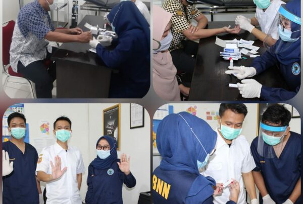 Rapid tes Covid-19 kepada seluruh pegawai BNN Kota Tegal