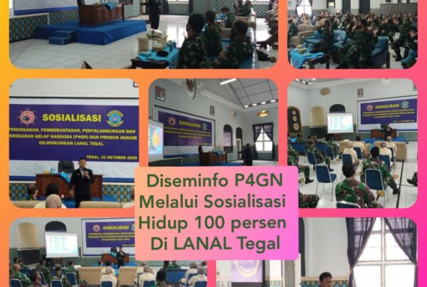 Diseminasi Informasi P4GN melalui sosialisasi bahaya Narkoba di LANAL Tegal