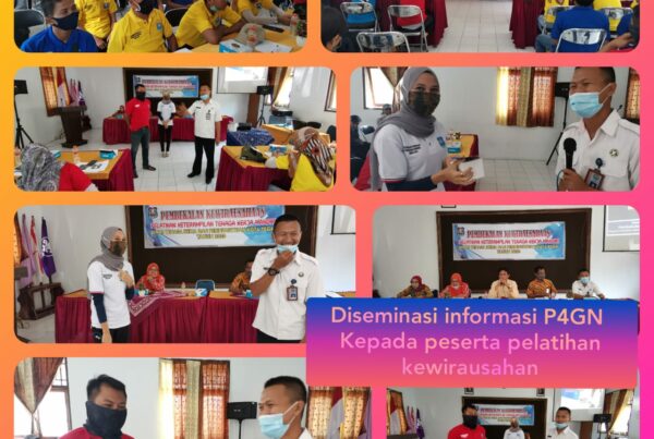 Diseminasi Informasi P4GN kepada Peserta pelatihan kewirausahaan Kota Tegal