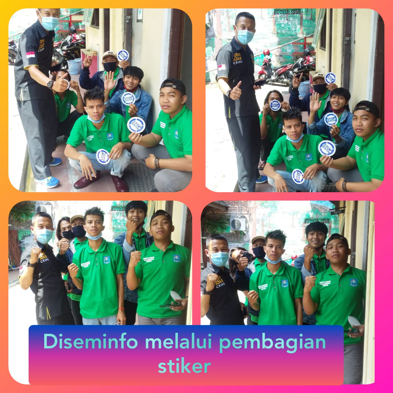 Diseminasi Informasi P4GN melalui pembagian stiker kepada komunitas perbengkelan di Kota Tegal Diseminasi Informasi P4GN melalui pembagian stiker kepada komunitas perbengkelan di Kota Tegal