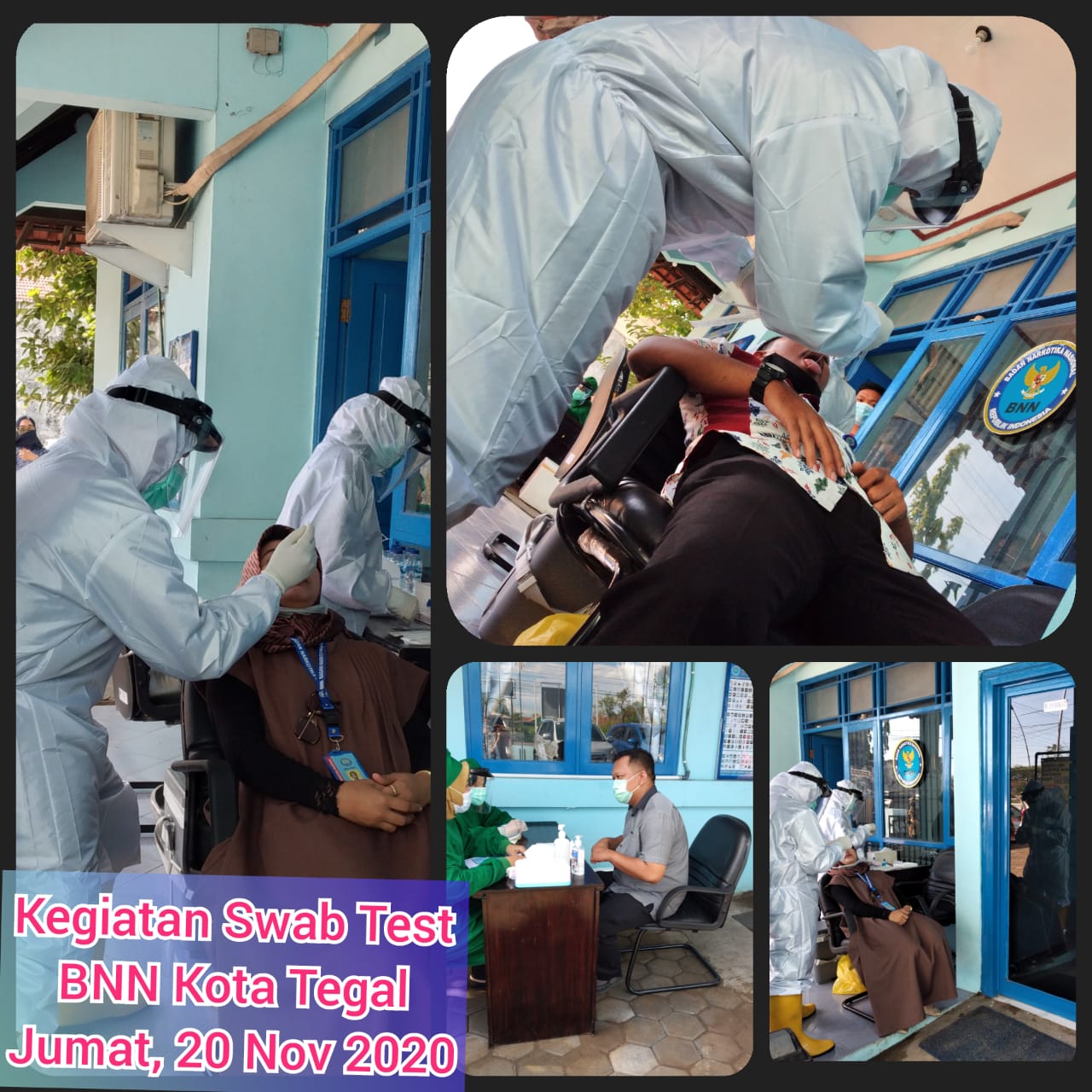 Tes Swab Covid-19 Pegawai BNN Kota Tegal oleh RS. Mitra Siaga Kab. Tegal Tes Swab Covid-19 Pegawai BNN Kota Tegal oleh RS. Mitra Siaga Kab. Tegal