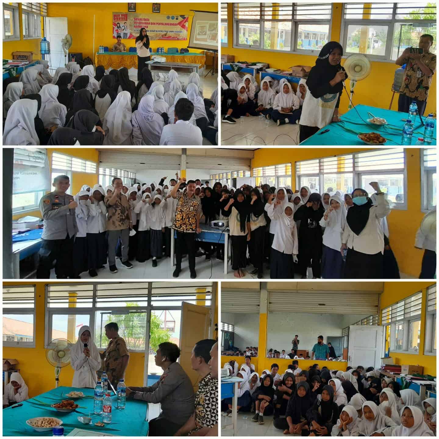 Informasi dan Edukasi P4GN melalui sosialisasi bahaya Narkoba di SMP Muhammadiyah Sawojajar Informasi dan Edukasi P4GN melalui sosialisasi bahaya Narkoba di SMP Muhammadiyah Sawojajar
