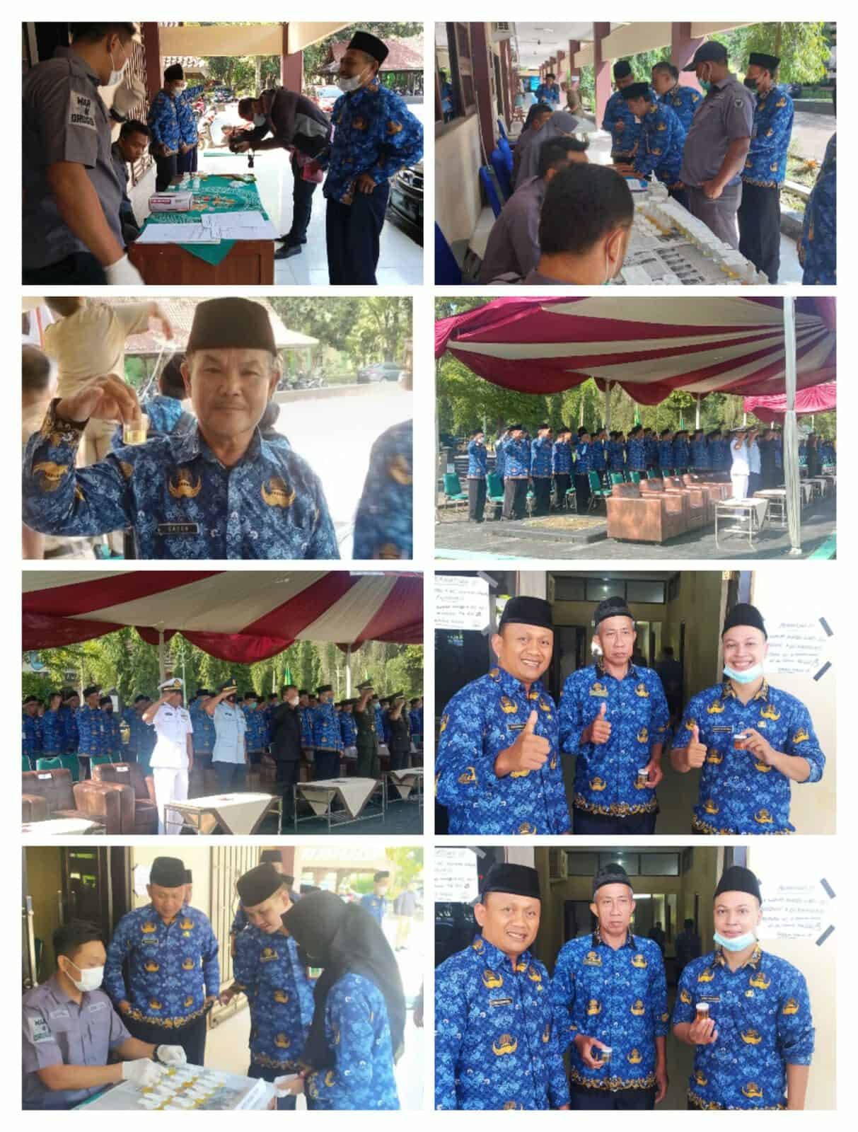 Kegiatan Upacara dan Deteksi Dini melalui tes urine dalam rangka HUT KORPRI di Kabupaten Tegal Kegiatan Upacara dan Deteksi Dini melalui tes urine dalam rangka HUT KORPRI di Kabupaten Tegal
