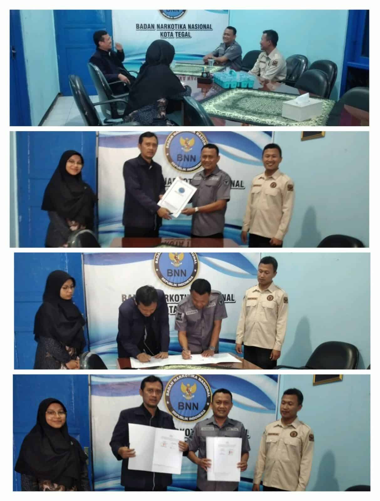 MoU antara BNN Kota Tegal dengan RCA FM MoU antara BNN Kota Tegal dengan RCA FM