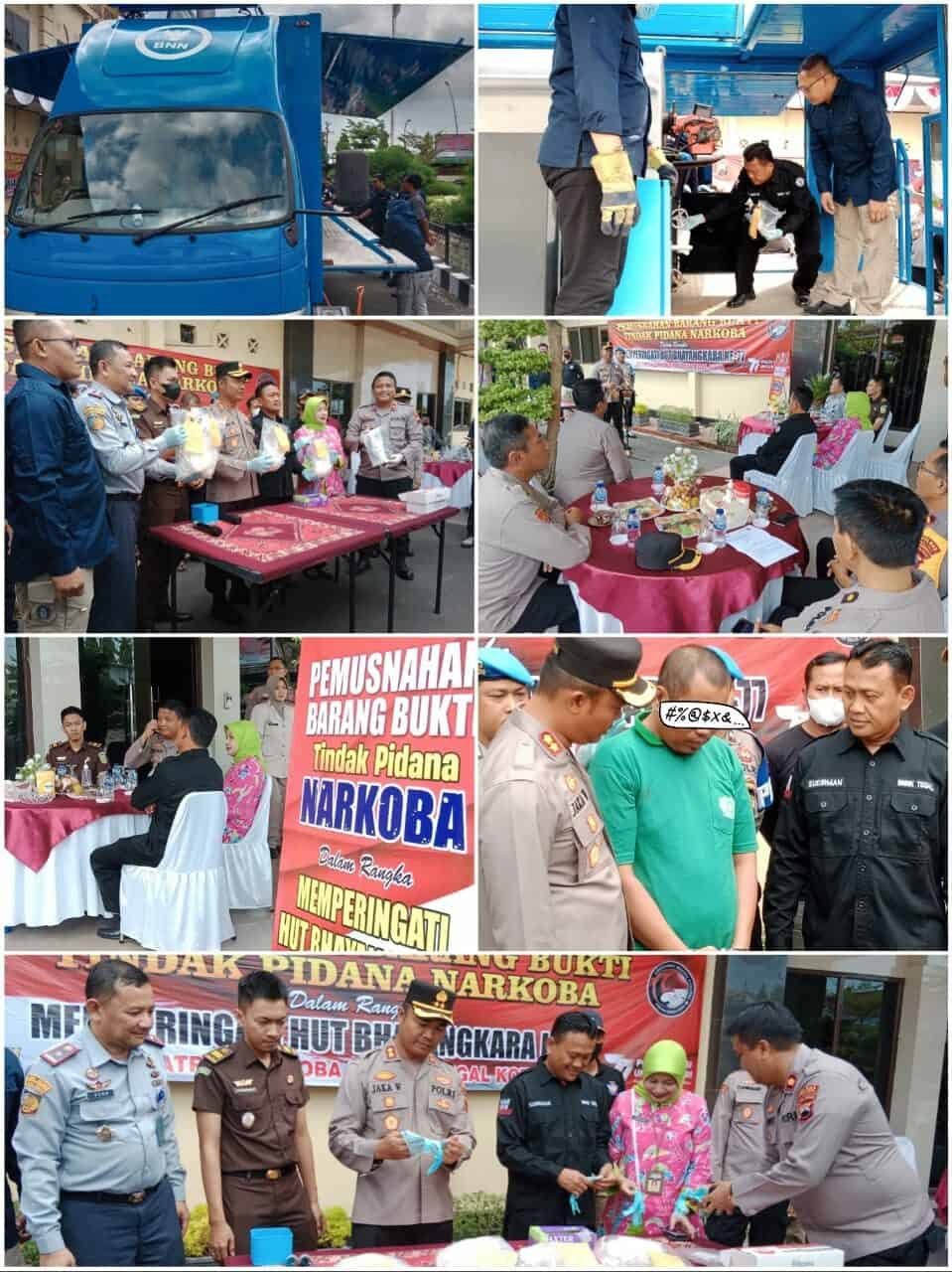 Pemusnahan Barang Bukti Sabu Seberat 4Kg Dalam Rangka HUT Bayangkara dan HANI 2023 Pemusnahan Barang Bukti Sabu Seberat 4Kg Dalam Rangka HUT Bayangkara dan HANI 2023