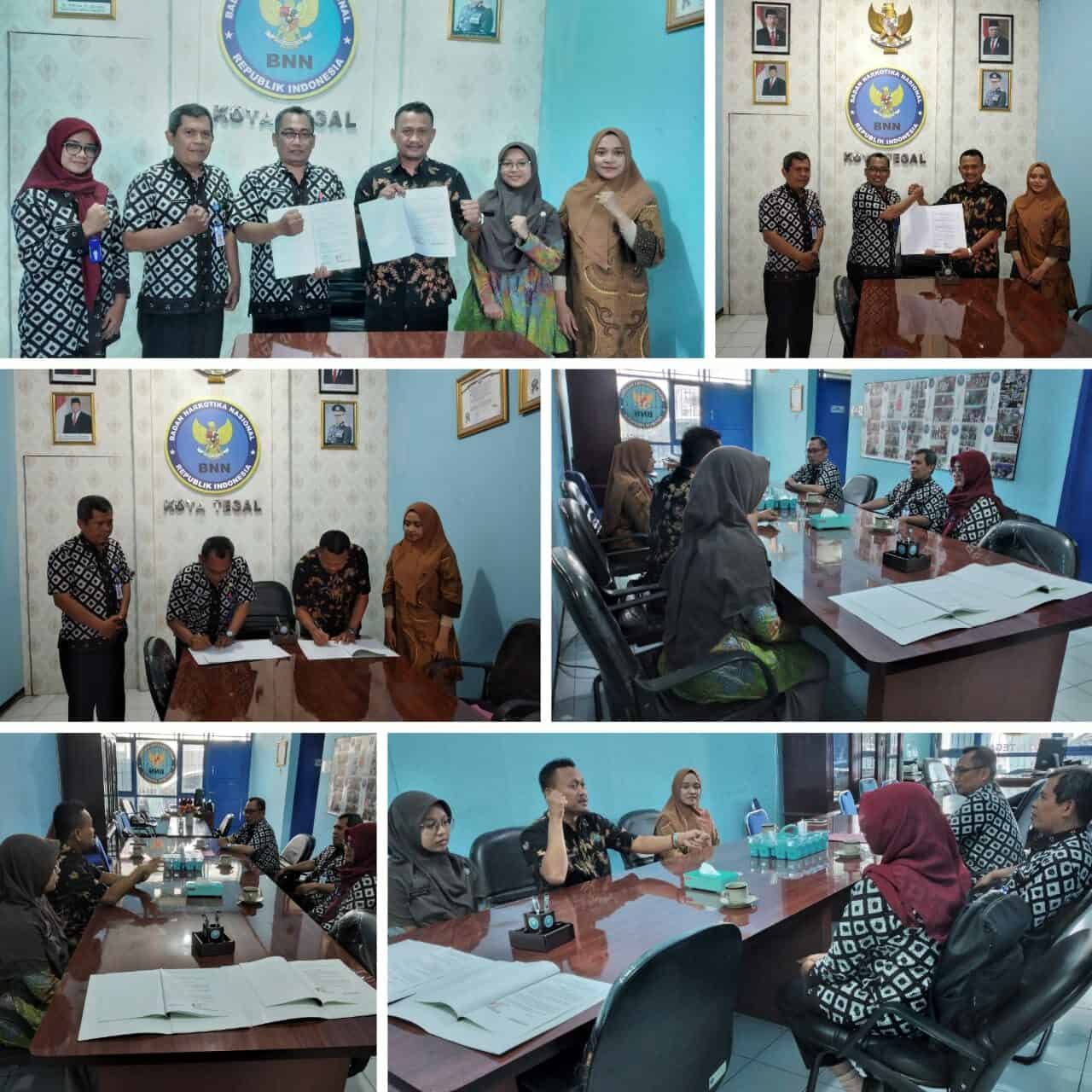 Penandatanganan Perjanjian Kerjasama antara BNN Kota Tegal dengan SMP Negeri 3 Wanasari Kabupaten Brebes Penandatanganan Perjanjian Kerjasama antara BNN Kota Tegal dengan SMP Negeri 3 Wanasari Kabupaten Brebes