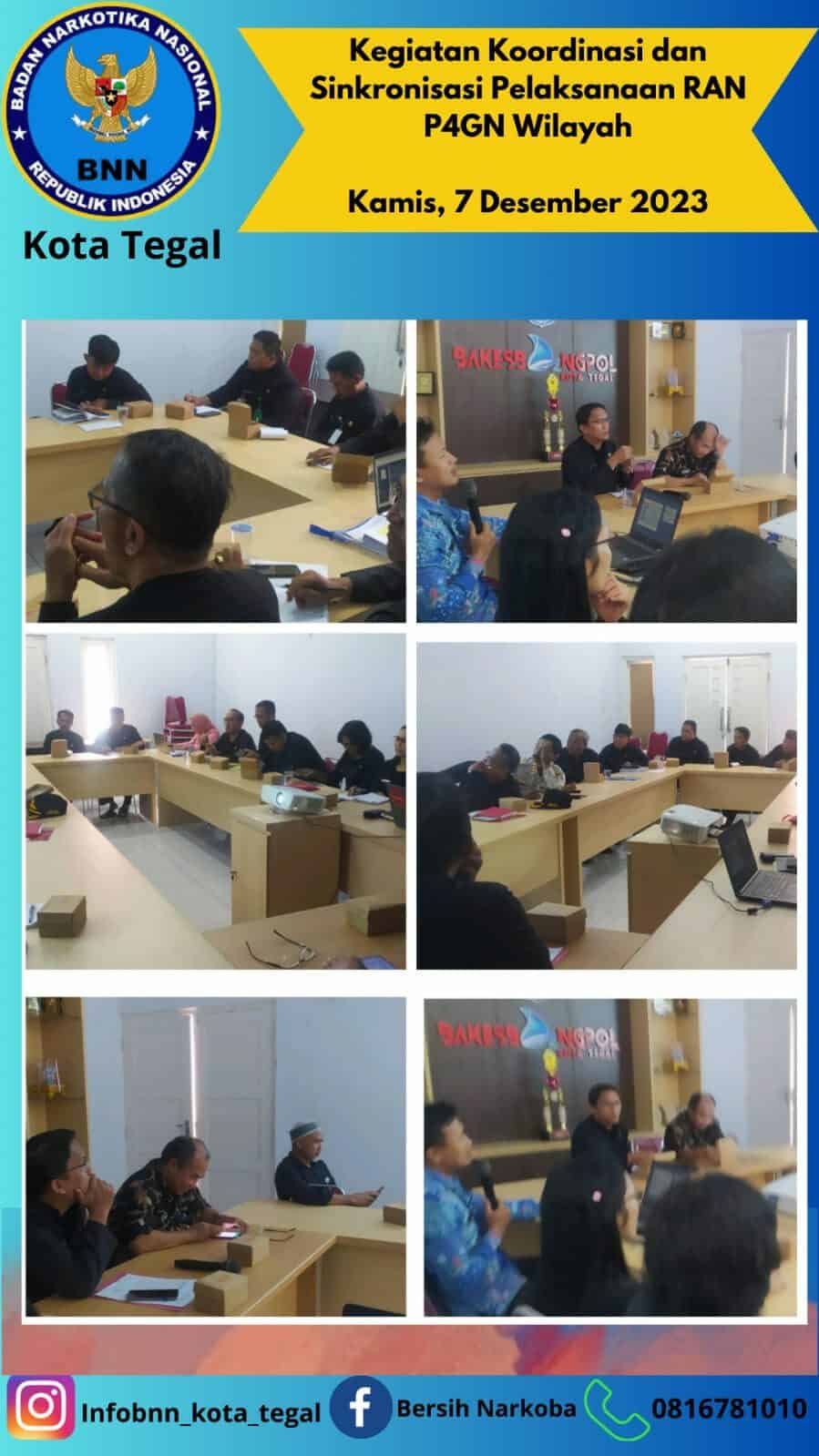 Koordinasi dan Sinkronisasi Pelaksanaan RAN P4GN Wilayah Kunjungan Mahasiswa KKL Fakultas Hukum UPS Tegal