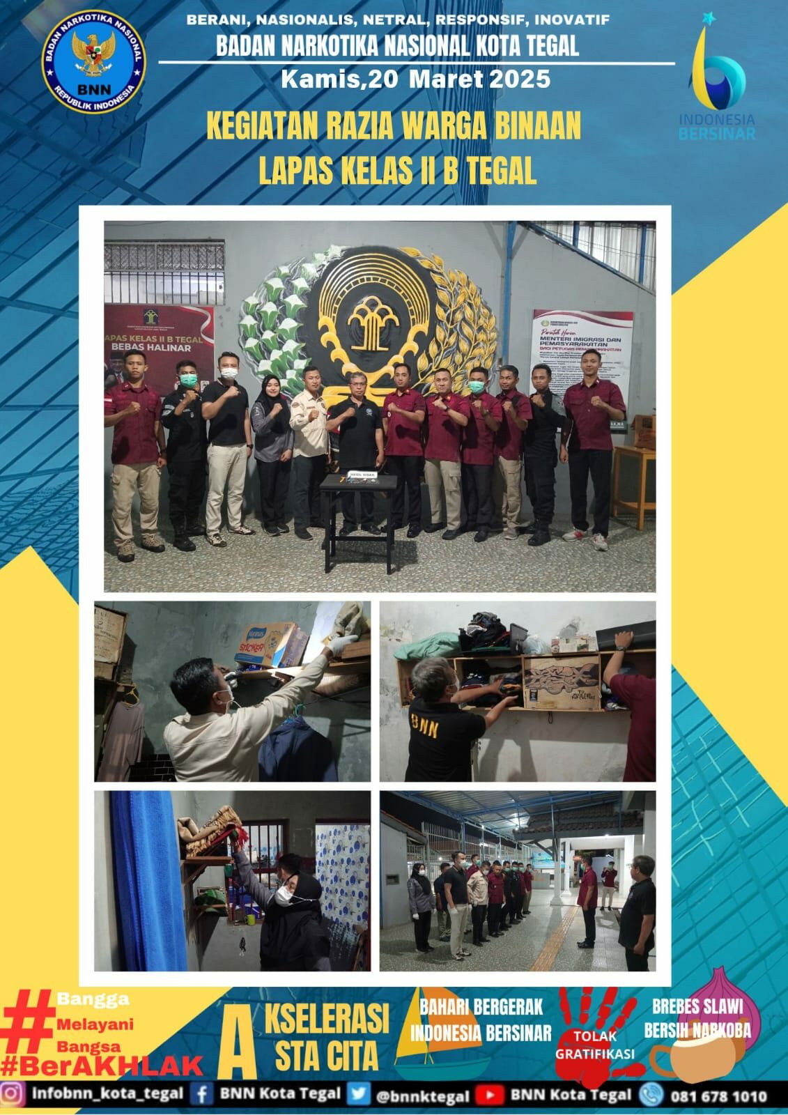 Kegiatan Razia Warga Binaan Lapas Kelas 2B Tegal Kegiatan Razia Warga Binaan Lapas Kelas 2B Tegal